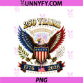 250 Years America 1776 2026 250th PNG, Anniversary 4th July PNG