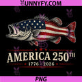 250 Years America 2026 PNG, Fishing USA Flag 250th PNG