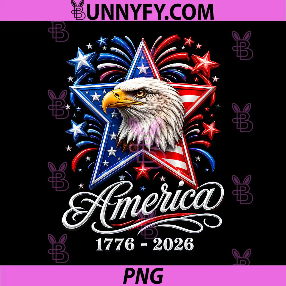 250 Years America 250th PNG, Patriotic Eagle 4th of July PNG