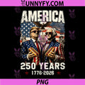 250 Years America Anniversary PNG, 250th Vintage Trump Washington PNG