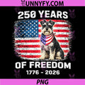 250 Years America PNG, Anniversary Miniature Schnauzer PNG