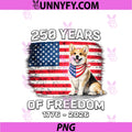 250 Years America Anniversary PNG, Corgi 250th Anniversary PNG