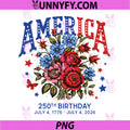 250 Years America PNG, Anniversary USA 250th Birthday PNG