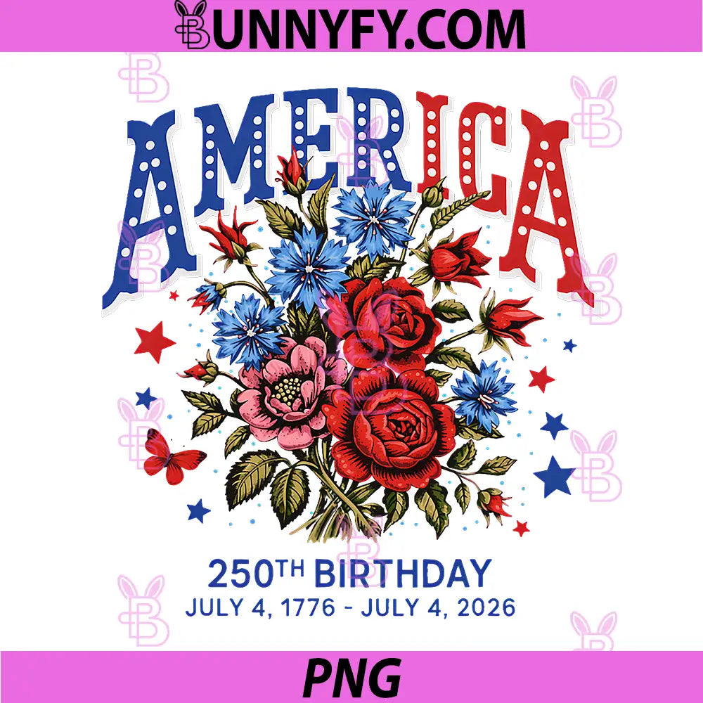 250 Years America PNG, Anniversary USA 250th Birthday PNG