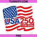 250 Years America Flag PNG, Anniversary Patriot PNG