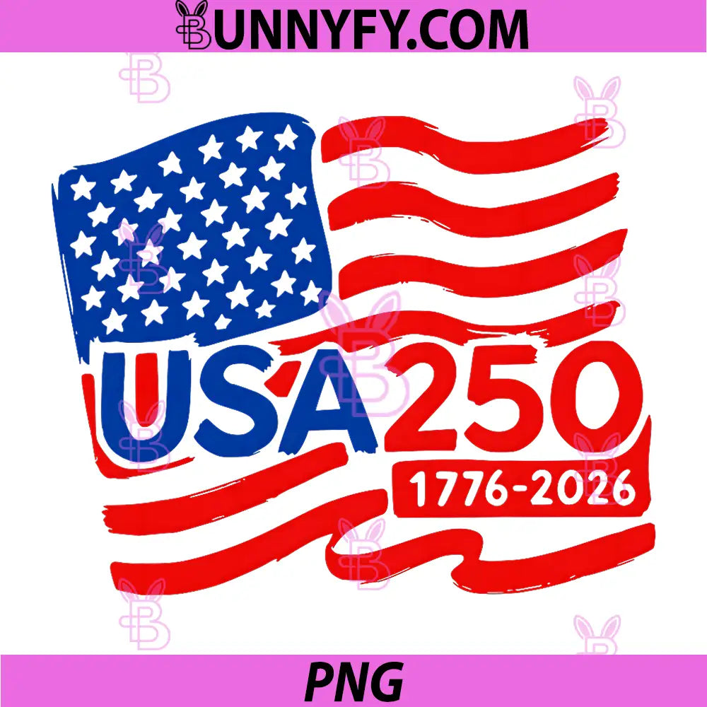 250 Years America Flag PNG, Anniversary Patriot PNG