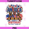 250 Years America German Shepherd PNG, Patriotic USA 4th of July PNG
