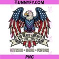 250 Years America Patriotic Eagle PNG, 1776 2026 4th July USA PNG