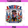 250 Years America Rottweiler PNG, Patriotic USA 4th of July PNG