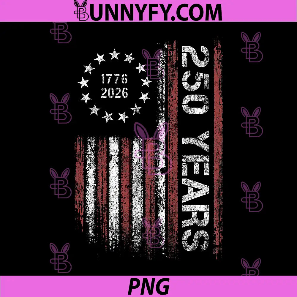 250 Years America PNG, Vintage US Flag PNG