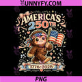 250 Years American 1776 2026 PNG, 250th 4th July Bigfoot Cute PNG
