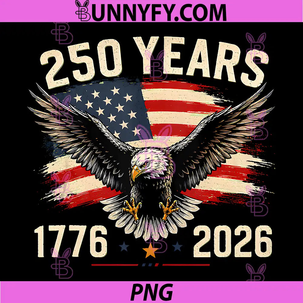 250 Years American 1776 2026 PNG, 250th 4th July Independence Day PNG