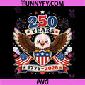 250 Years American 1776 2026 PNG, 250th 4th July Eagle Cute PNG
