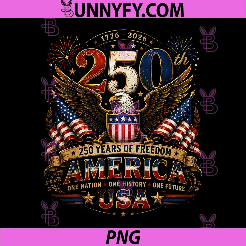 250 Years American 250th PNG, 4th of July Anniversary 1776-2026 PNG