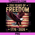 250 Years American 250th PNG, 4th of July Anniversary 1776-2026 PNG