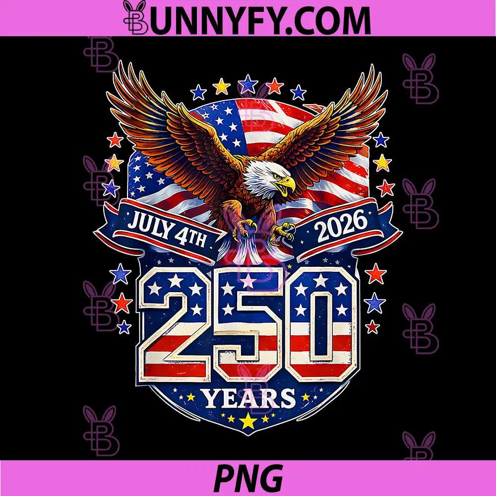 250 Years American PNG, 250th Anniversary 1776-2026 4th of July PNG