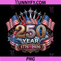 250 Years American 250th Anniversary PNG, Patriotic USA 4th July PNG