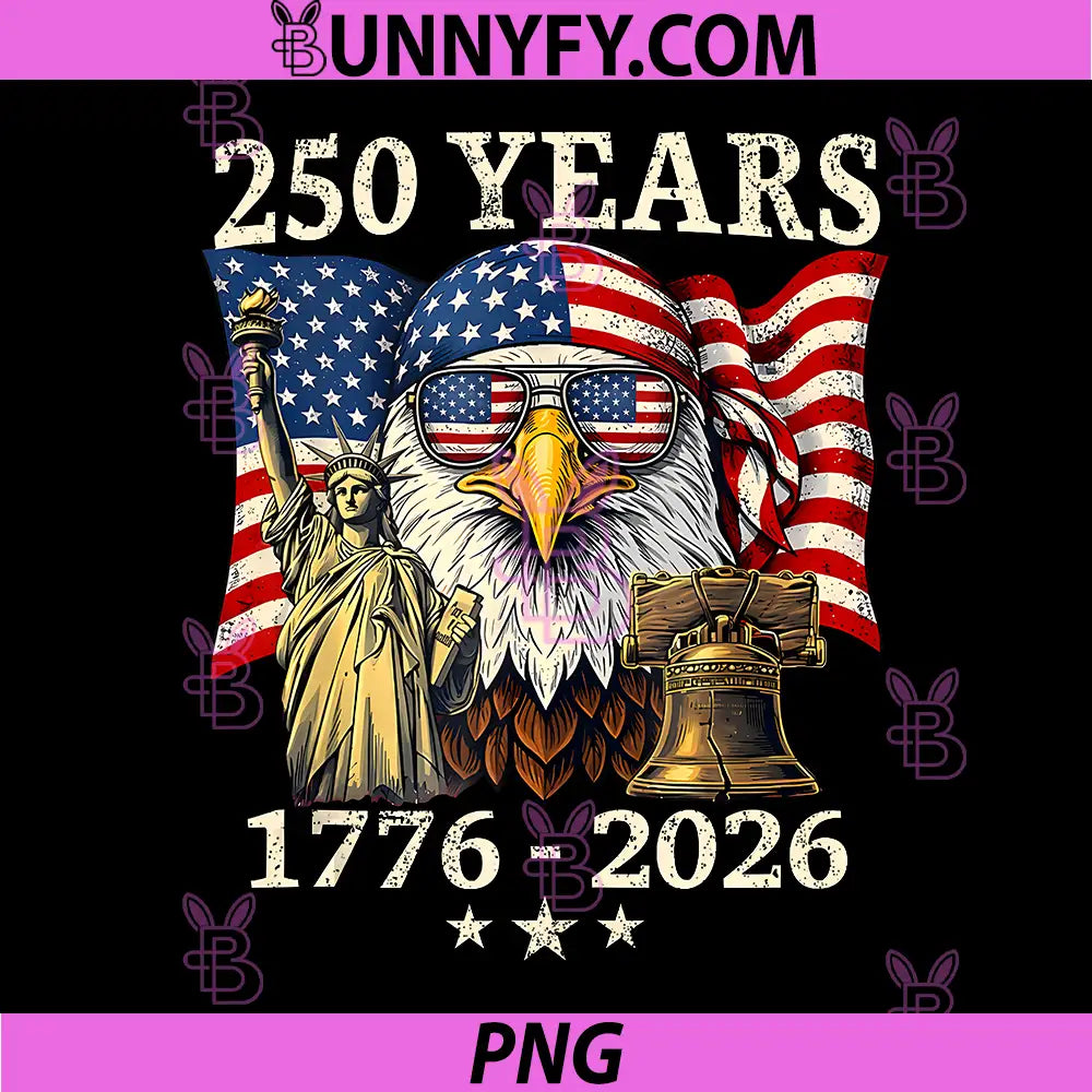250 Years American 250th PNG, Anniversary Patriotic USA 4th July PNG