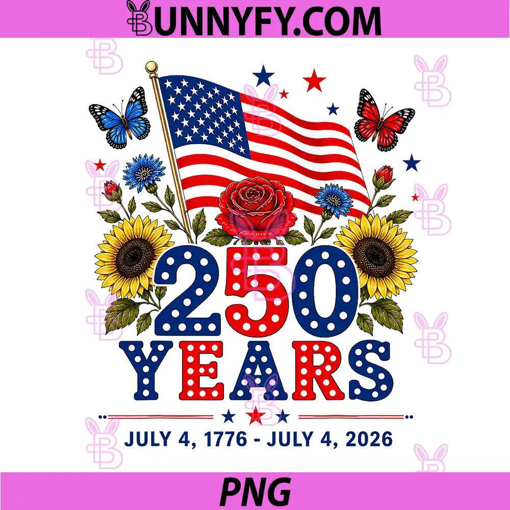 250 Years American 250th Anniversary Patriotic PNG