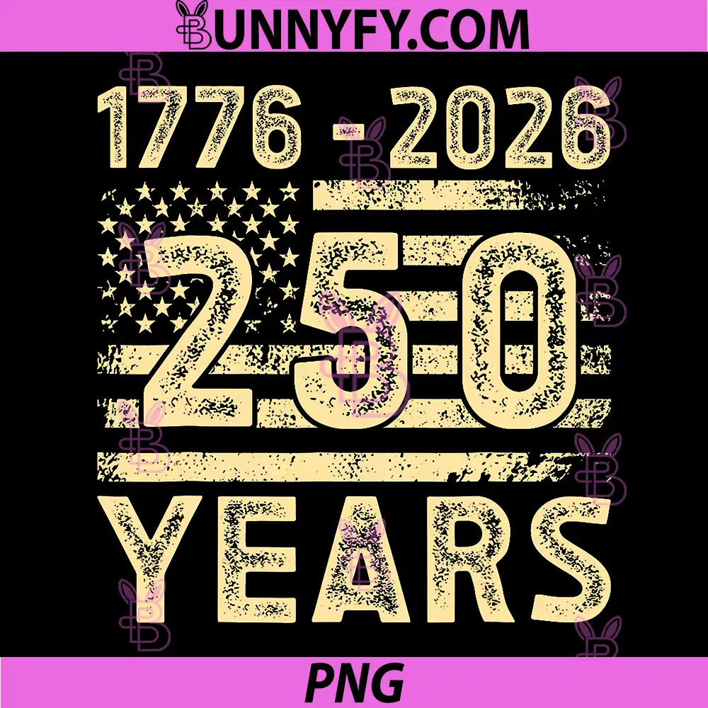 250th American Anniversary PNG, USA Flag 1776 2026 PNG