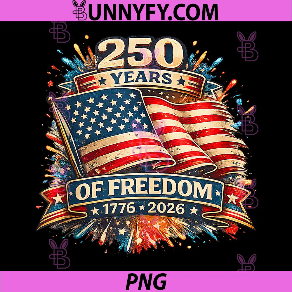 Years of Freedom PNG, 1776–2026 American Flag Anniversary PNG