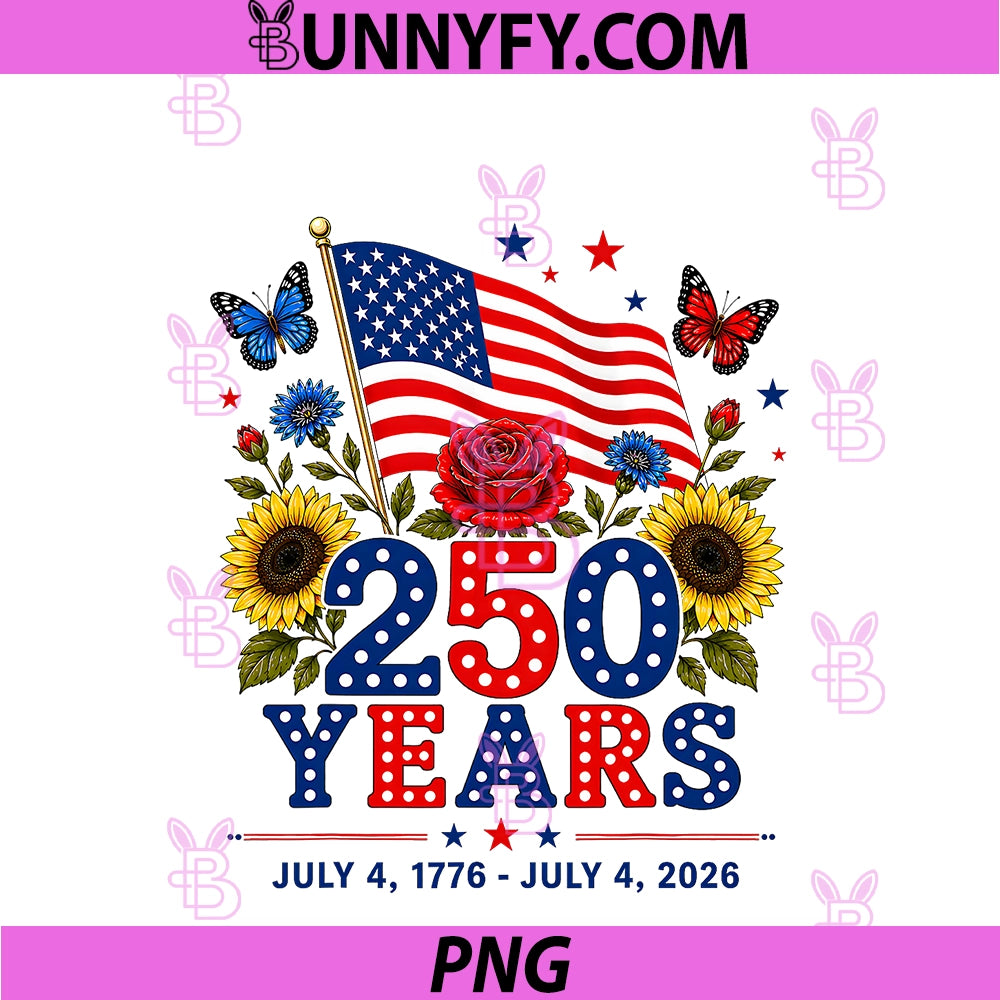 250 Years American 250th PNG, Anniversary Patriotic PNG