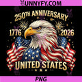 250 Years American PNG, Anniversary 1776-2026 USA Flag PNG