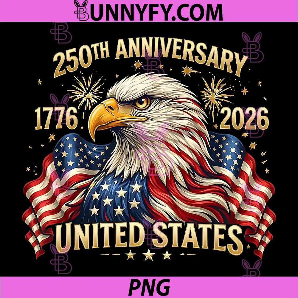250 Years American PNG, Anniversary 1776-2026 USA Flag PNG