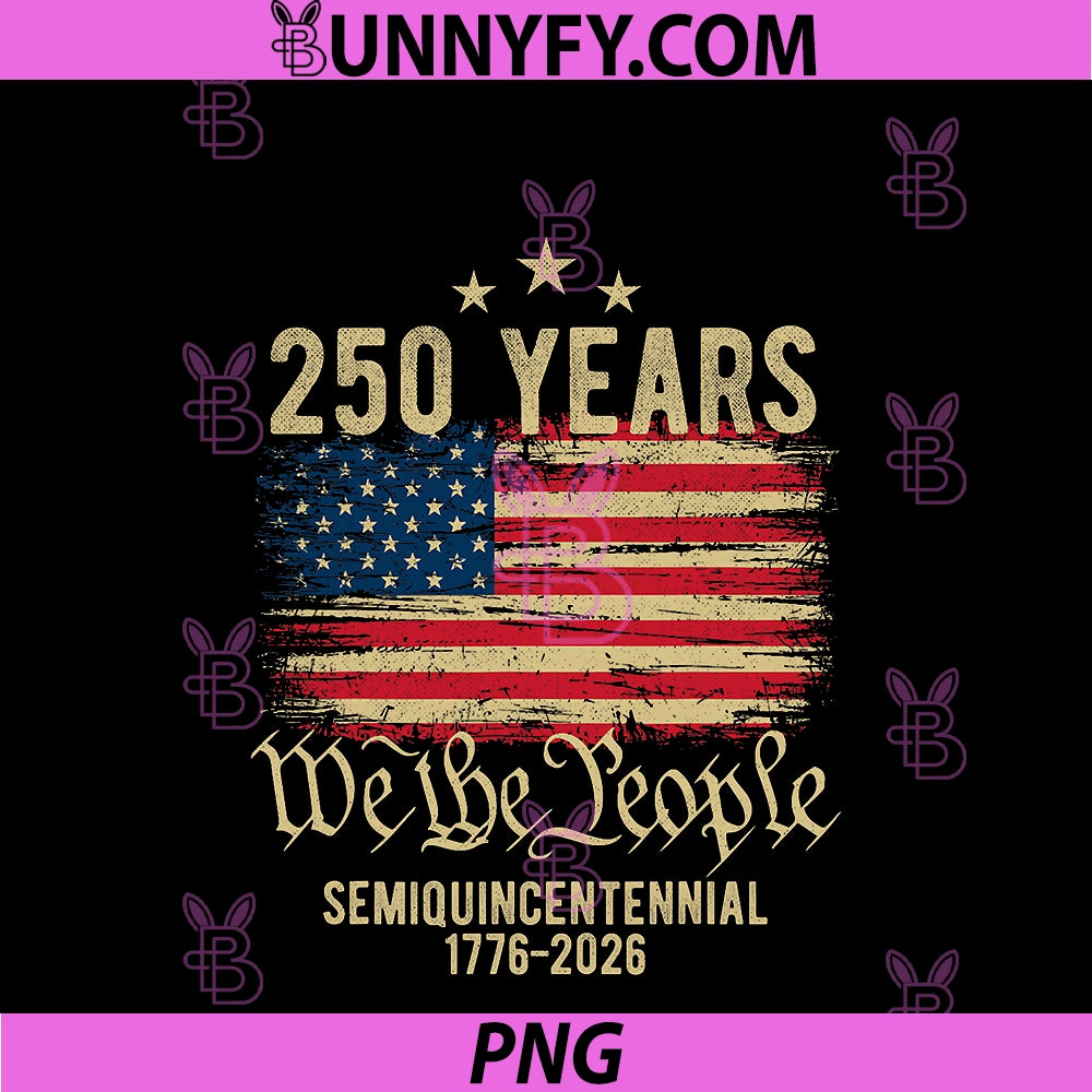 250 Years American Flag PNG, 250th Anniversary USA