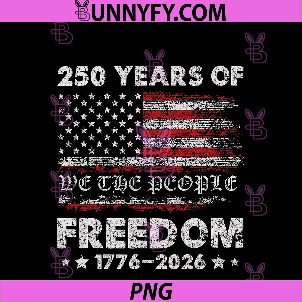 250 Years American Flag PNG, Anniversary USA 250th Birthday PNG