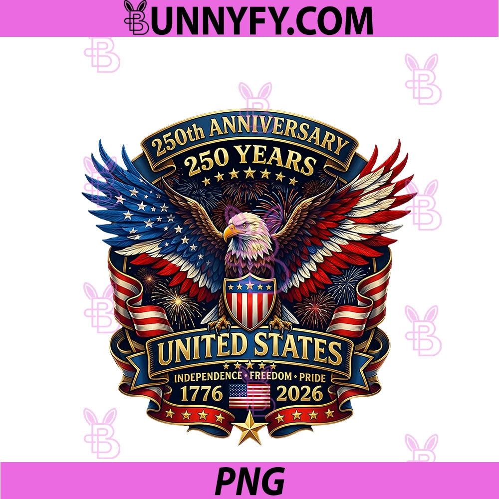 250 Years American PNG, 250th USA Patriotic 4th Of July PNG