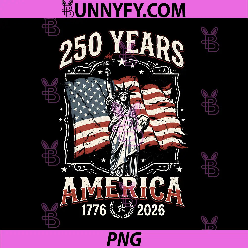 250 Years Anniversary PNG, America 1776 2026 Patriotic PNG