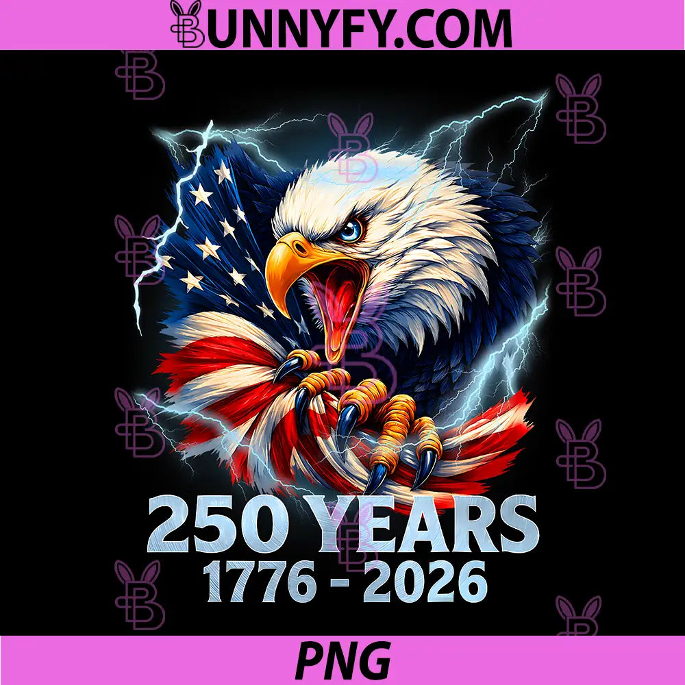 250 Years Eagle PNG, Patriotic 4th July 250th Anniversary PNG
