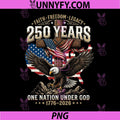 250 Years Faith Freedom PNG, Legacy Eagle 250th Anniversary USA PNG