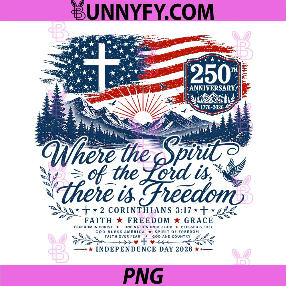 250 Years Faith and Freedom PNG, Christian USA 250th Anniversary PNG
