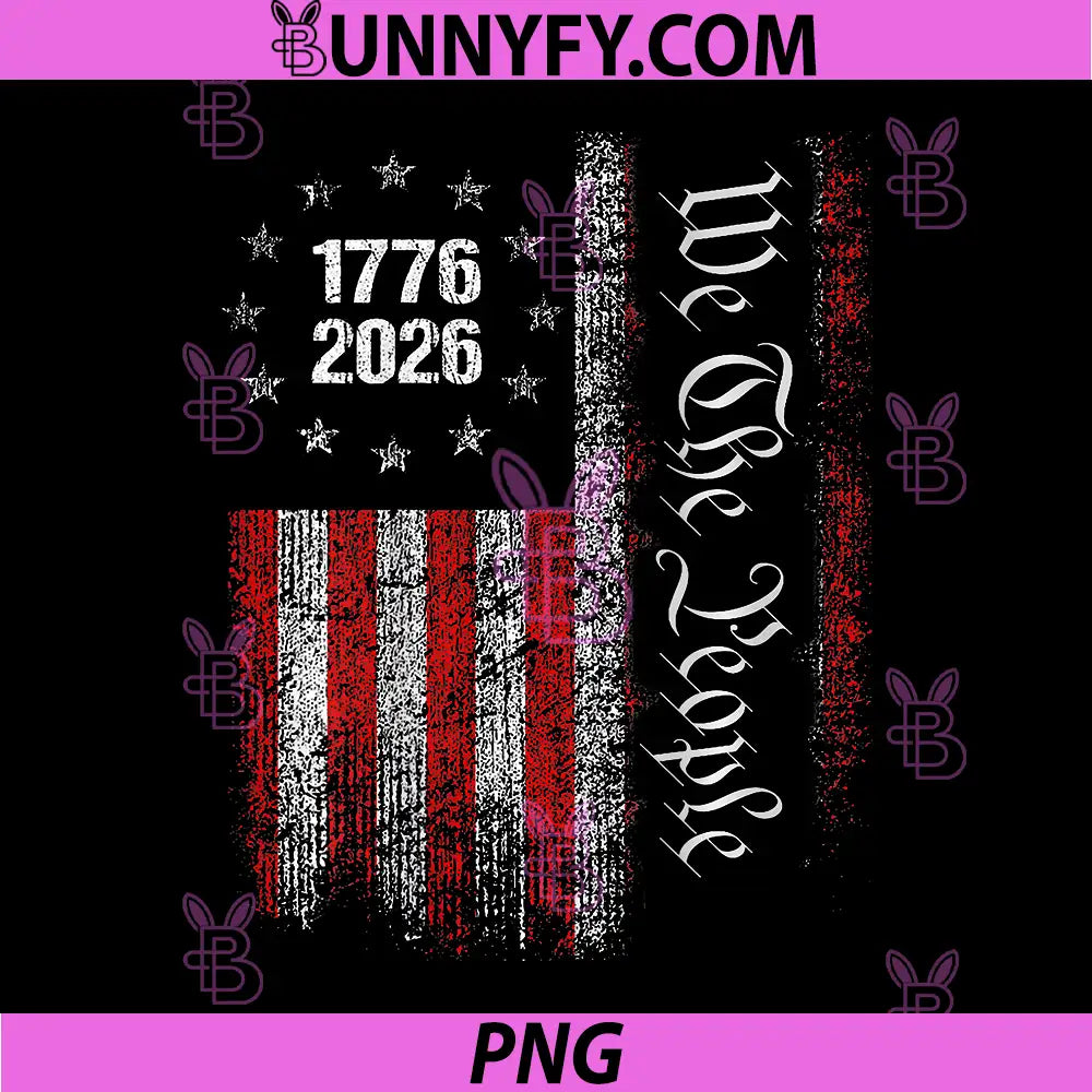 250 Years Freedom PNG, 1776-2026 250th Birthday USA Flag PNG
