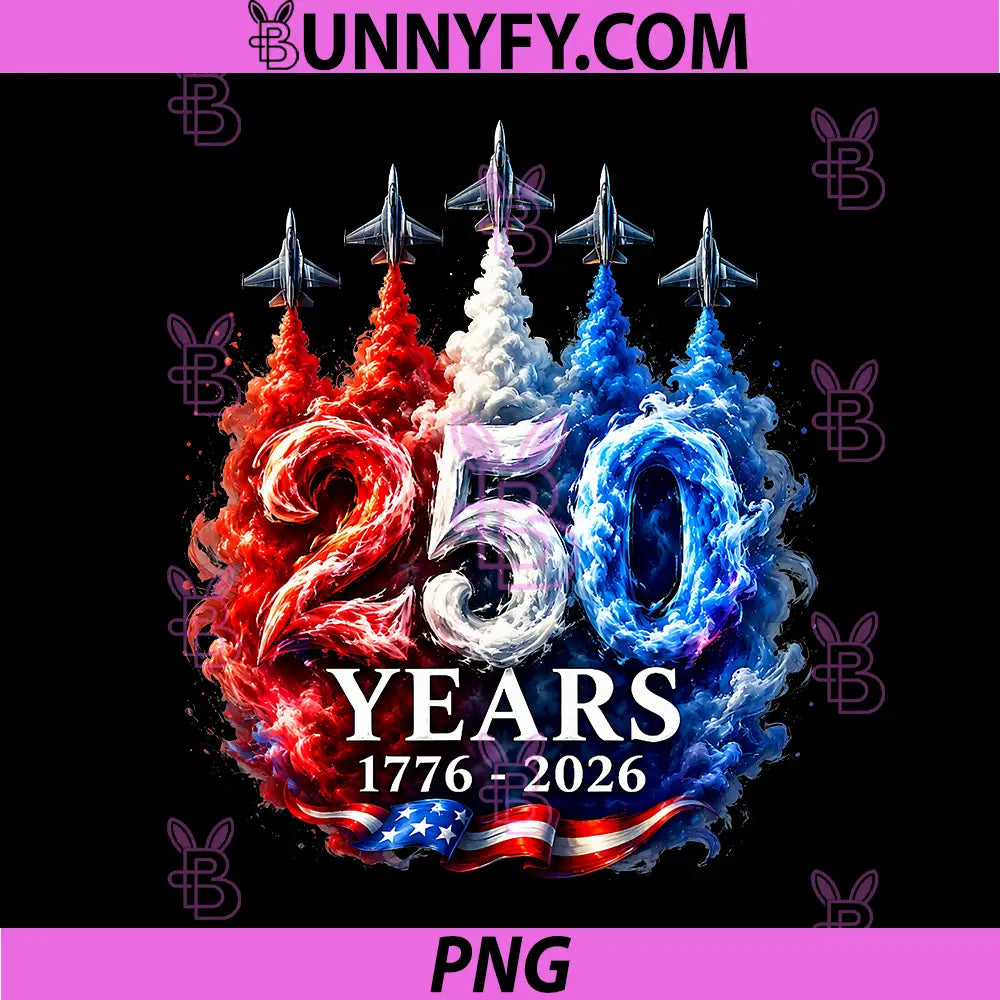 250 Years Jets Patriotic PNG, Fighter Flyover USA Anniversary PNG