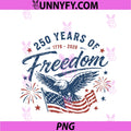 250 Years Of Freedom 1776-2026 PNG, America 4th Of July Eagle PNG