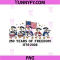 250 Years Of Freedom PNG, Funny Goose Patriotic 250th 4th Of July PNG
