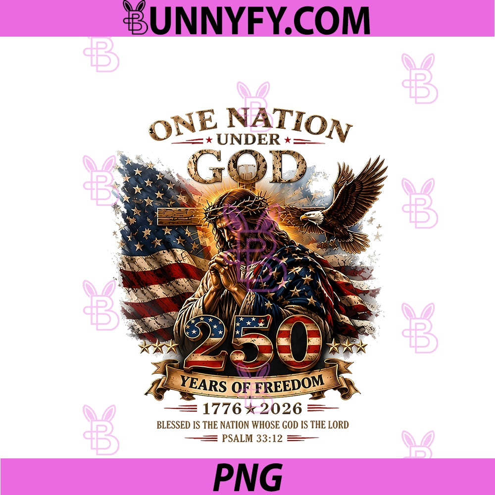 250 Years One Nation Under God 250th PNG, Anniversary USA Flag PNG