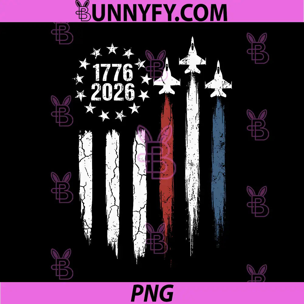 250 Years USA 1776 2026 4th of July Jet PNG, Patriotic American PNG