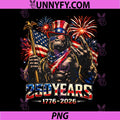250 Years of America Bigfoot PNG, Patriotic 4th of July 1776 2026 PNG