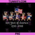 250 Years of America Cats PNG, Patriotic Cat Lover PNG