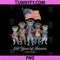 250 Years of America Russian PNG, Blue Cats Patriotic Cat Lover PNG