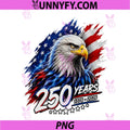 250 Years of American Freedom PNG, Patriotic Eagle 1776-2026 USA PNG