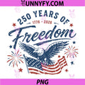 250 Years of Freedom 1776-2026 PNG, America 4th of July Eagle PNG