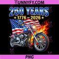 250 Years of Freedom 1776 PNG, US Flag Motorcycle Patriotic PNG