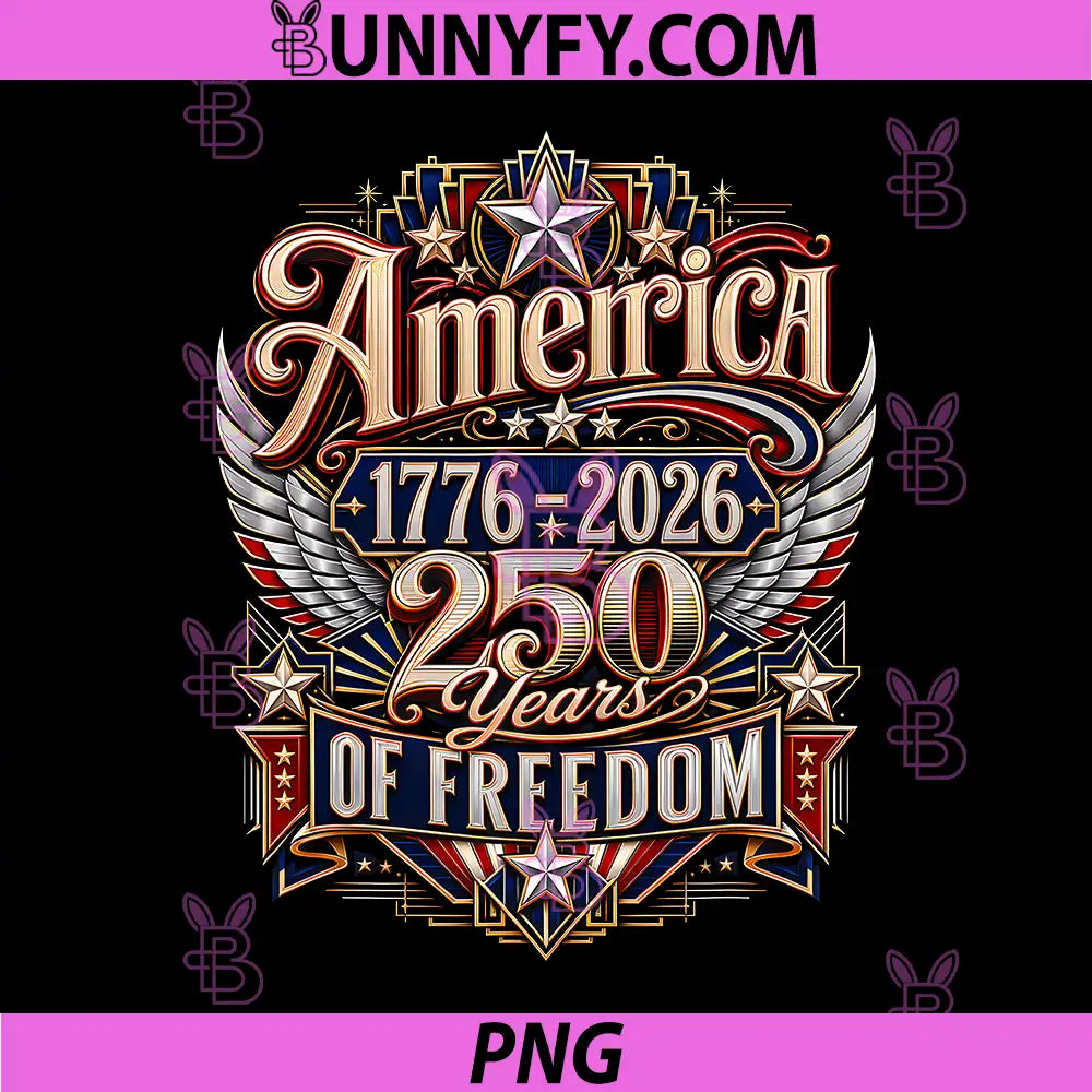 250 Years of Freedom 250th PNG, Anniversary USA 1776 2026 America PNG