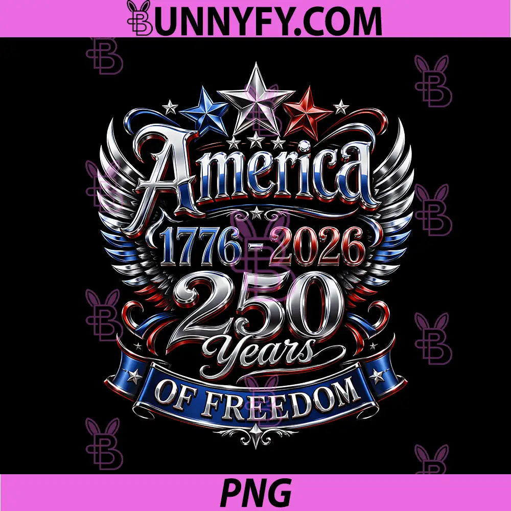 250 Years of Freedom 250th PNG, Anniversary USA 1776 2026 America PNG