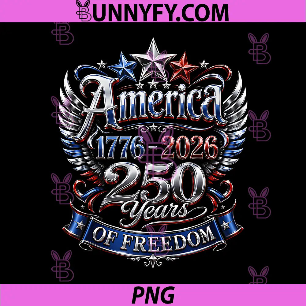 250 Years of Freedom 250th PNG, Anniversary USA 1776 2026 America PNG